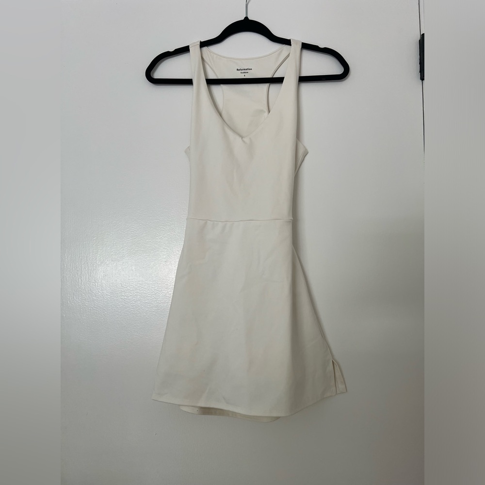 Reformation ecomove white tennis dress with shorts USA small